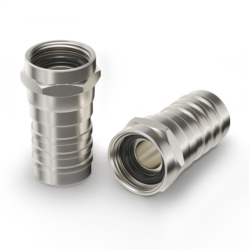 THE CIMPLE CO Coaxial Crimp Type Fitting/Connector - for RG6 Coax Cable - for Easy Installation (50 Pack) - Image 1